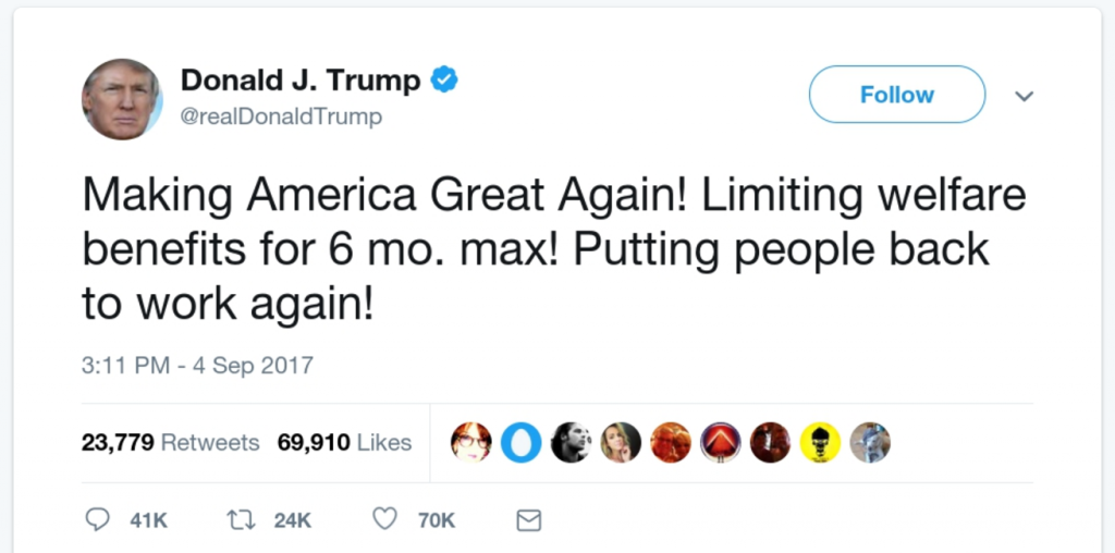 Trump Executive Order Limits Welfare Benefits To Maximum 6 Months